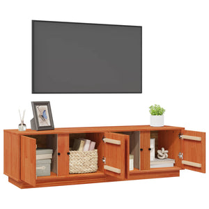Ντουλάπι TV Κερωμένο Καφέ 140 x 40 x 40 εκ Στερεό πεύκο - Pakobazaar