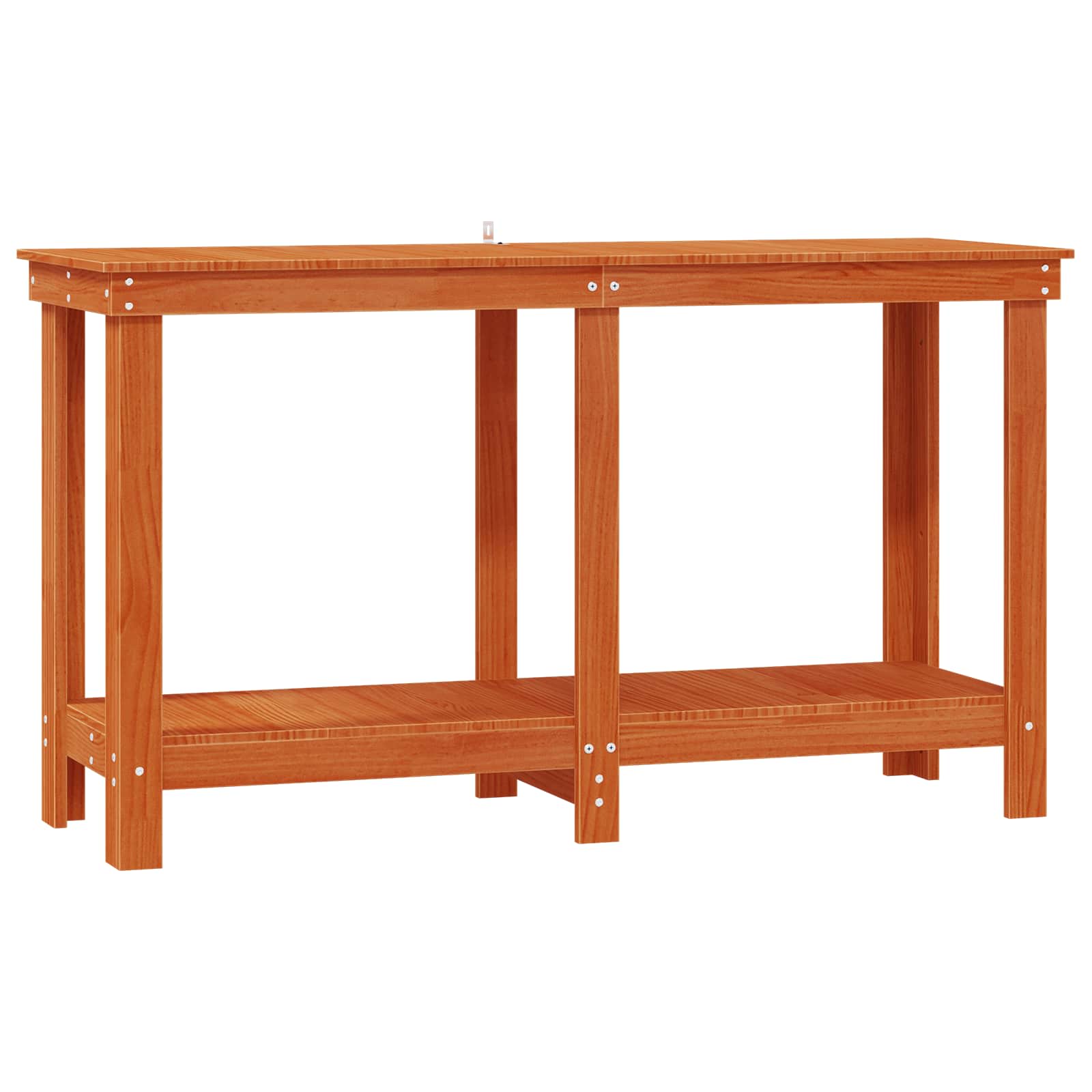 Πάγκος εργασίας Κερωμένο Καφέ 140 x 50 x 80 cm Στερεό πεύκο - Pakobazaar