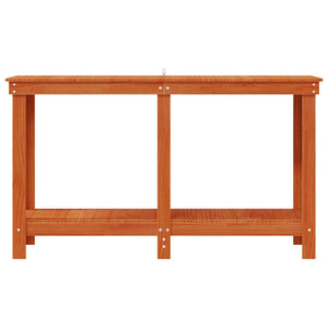 Πάγκος εργασίας Κερωμένο Καφέ 140 x 50 x 80 cm Στερεό πεύκο - Pakobazaar