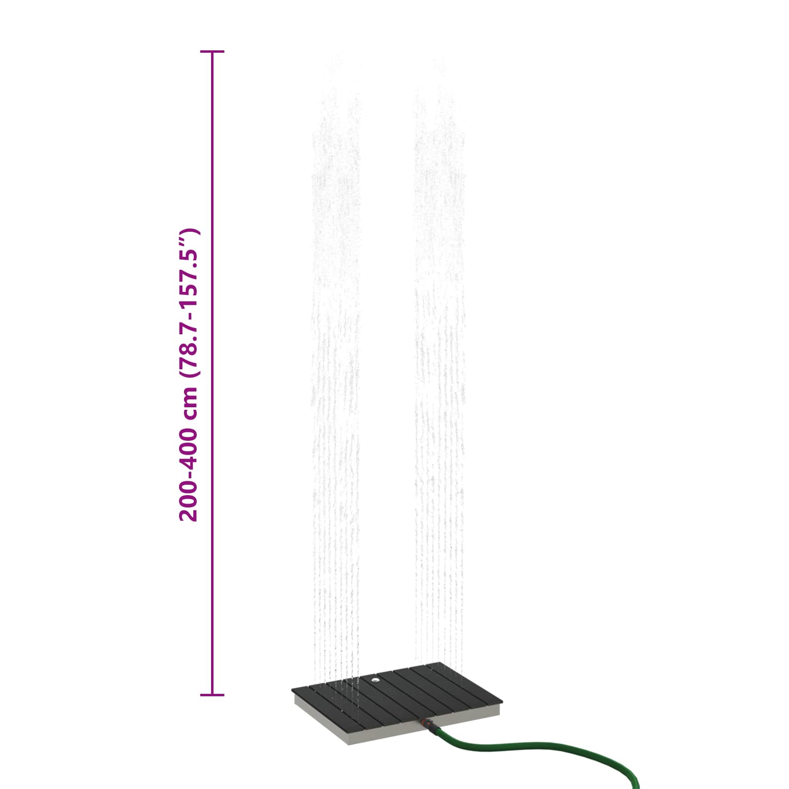 Ντους Δαπέδου Κήπου WPC και Ανοξείδωτο Ατσάλι 201 Ανθρακί