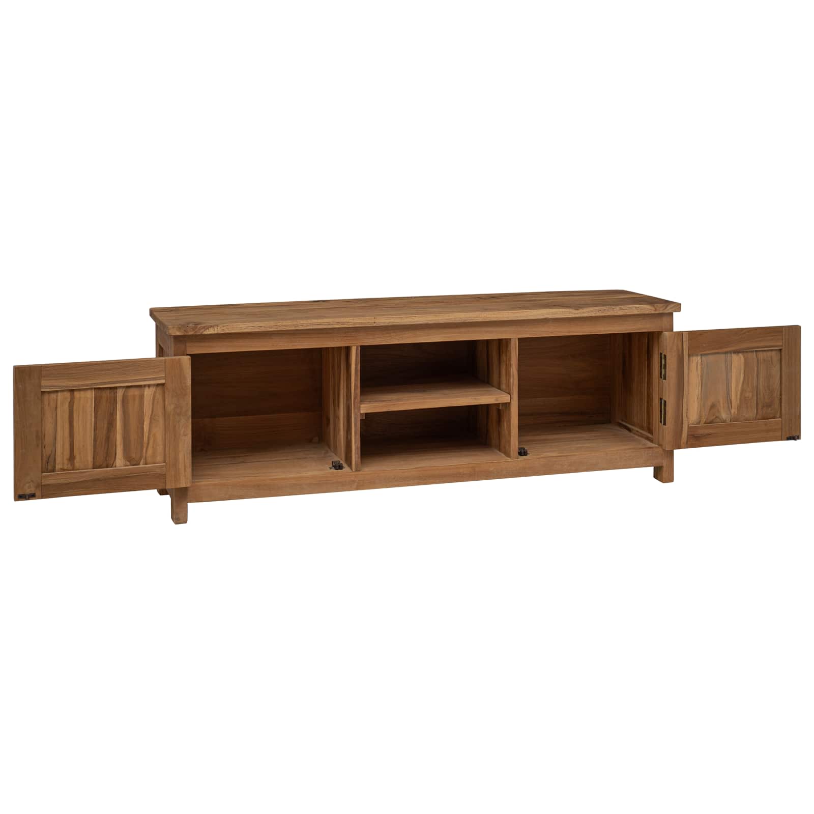 Έπιπλο τηλεόρασης 110 x 30 x 40 cm Φυσικό Στερεό Ξύλο Τίκ