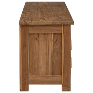 Έπιπλο τηλεόρασης 110 x 30 x 40 cm Φυσικό Στερεό Ξύλο Τίκ - Pakobazaar