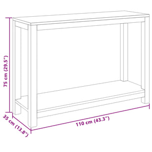 Τραπέζι κονσόλας Φυσικό 110 x 35 x 75 cm Στερεό Ξύλο Τίκ - Pakobazaar