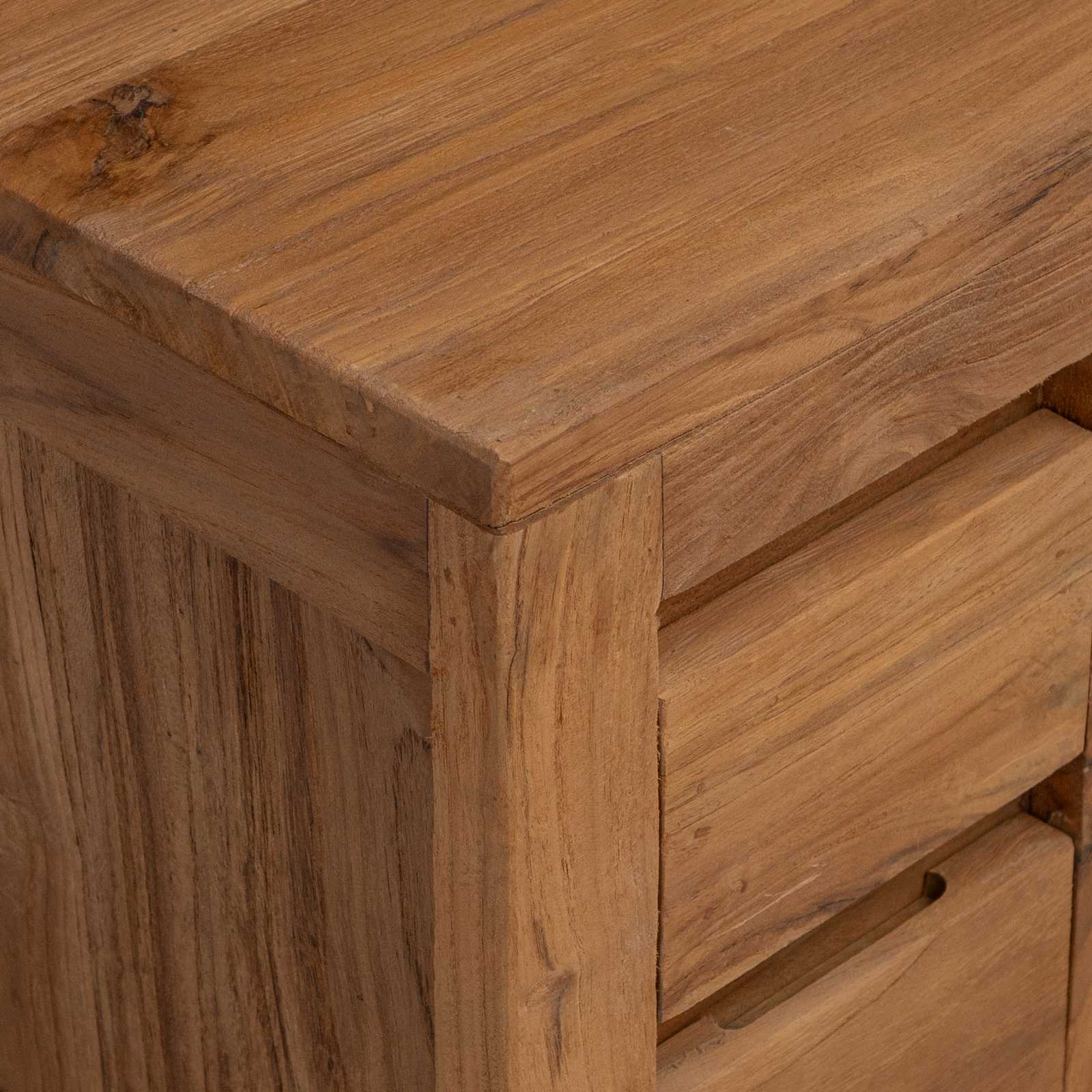 Έπιπλο τηλεόρασης 110 x 30 x 40 cm Φυσικό Στερεό Ξύλο Τίκ
