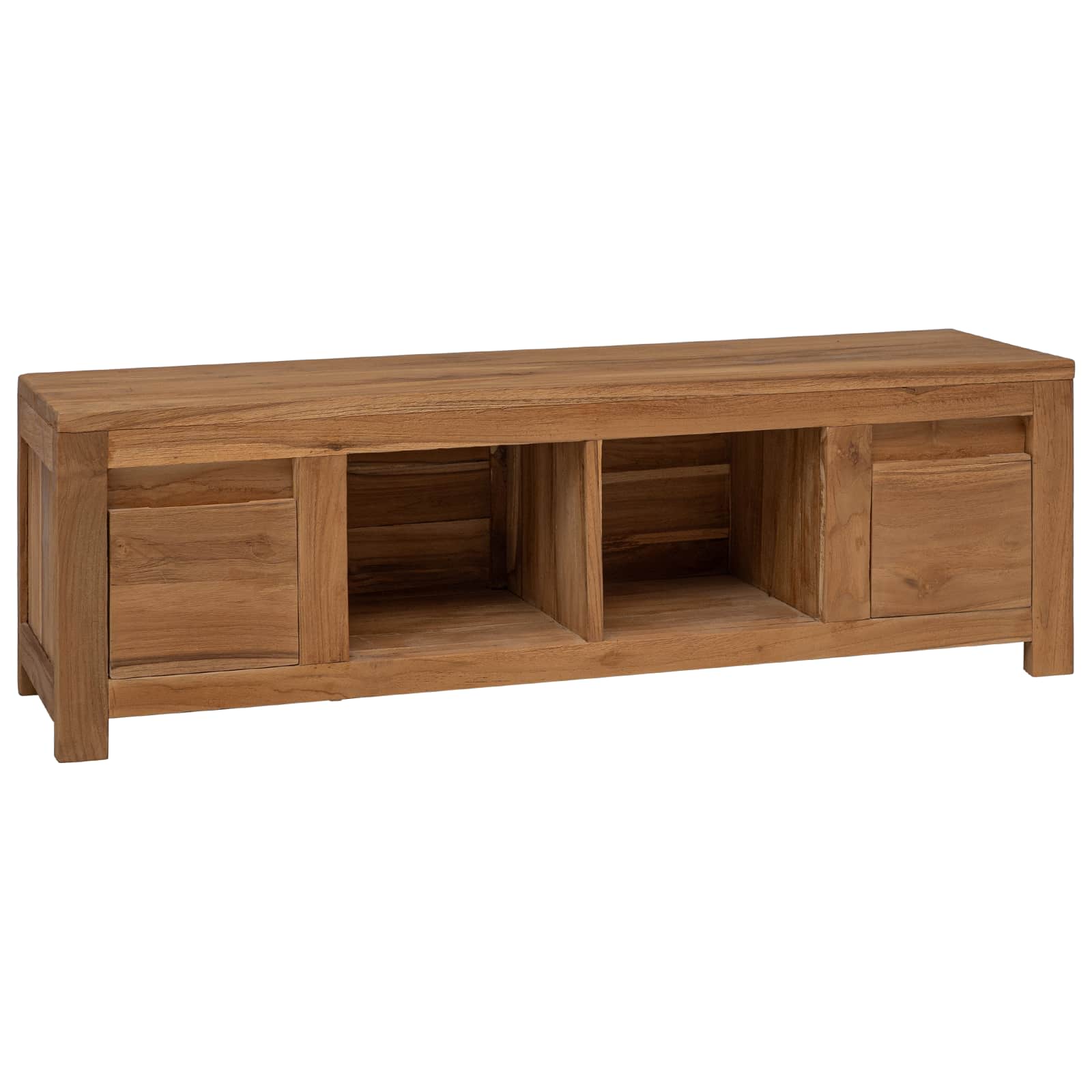 Ντουλάπι TV 110 x 30 x 35 cm Φυσικό Στερεό Ξύλο Τίκ