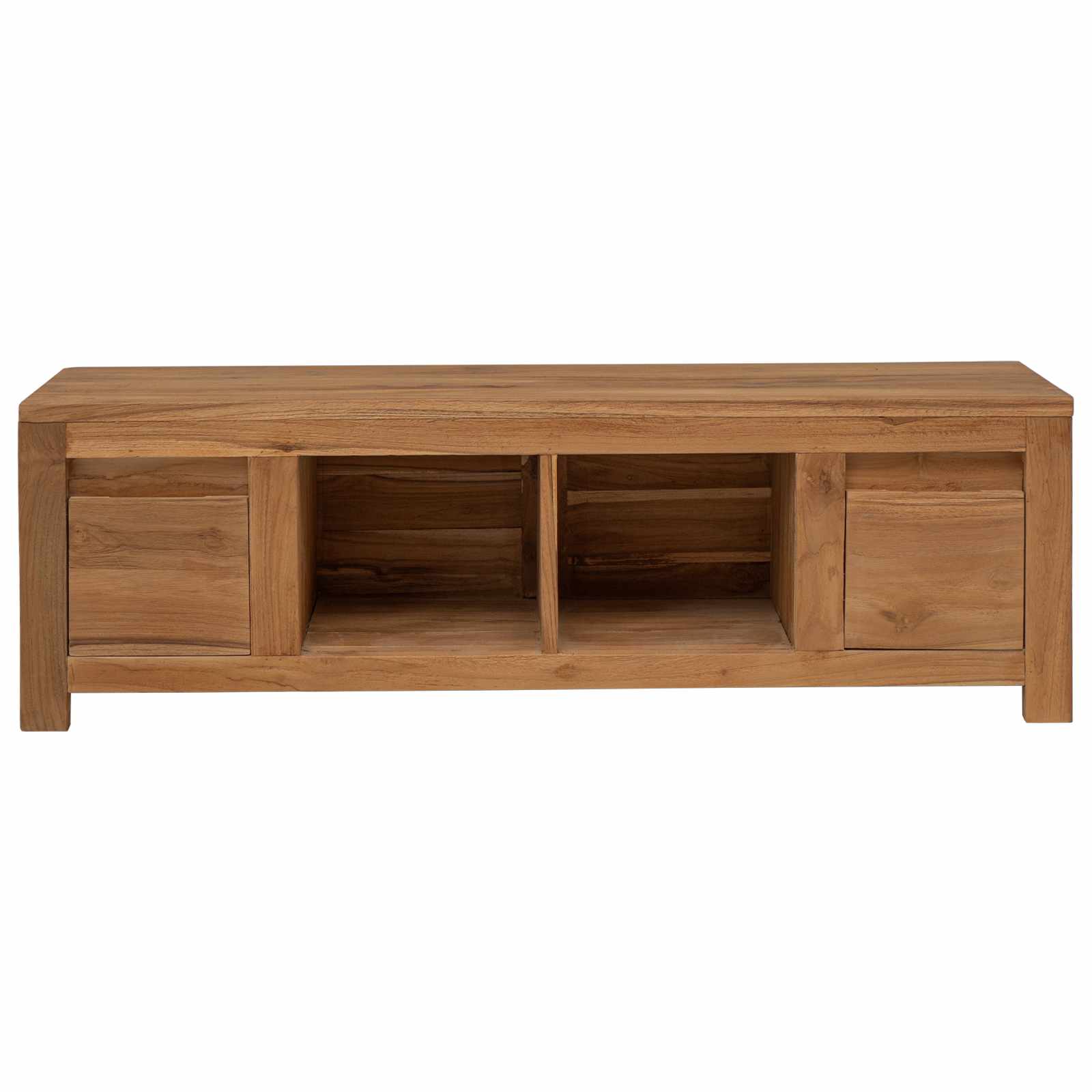 Ντουλάπι TV 110 x 30 x 35 cm Φυσικό Στερεό Ξύλο Τίκ