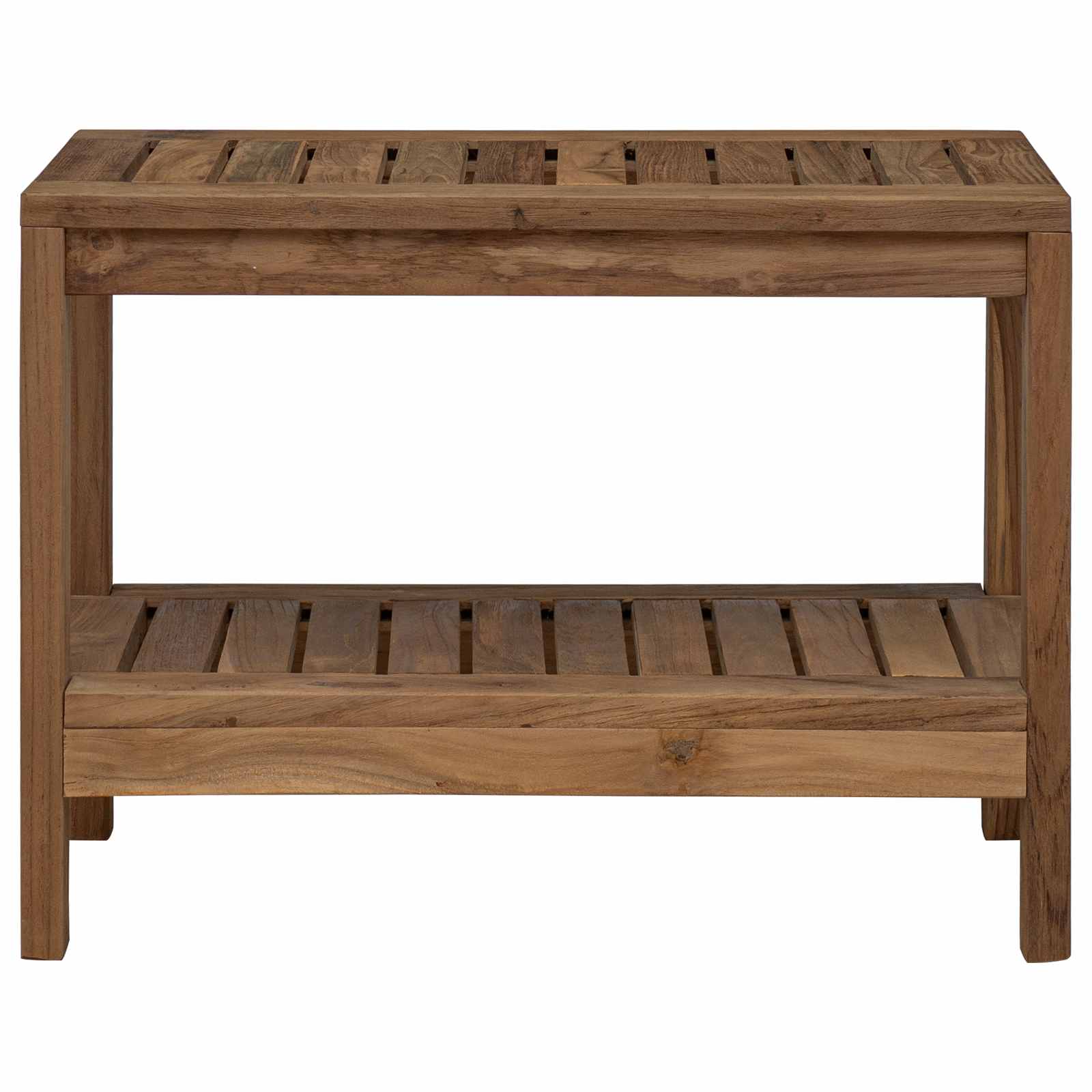 Τραπεζάκι Μπάνιου Φυσικό 60 x 30 x 45 cm Στερεό Ξύλο Τίκ