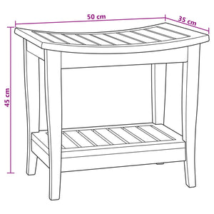Τραπέζι Πλευρικής Μπανιέρας Φυσικό 50 x 35 x 45 cm - Pakobazaar