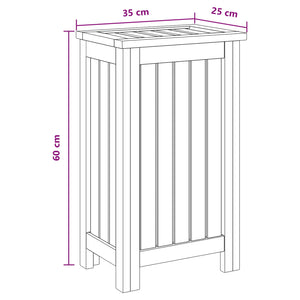 Καλάθι Πλυντηρίου Φυσικό 35 x 25 x 60 cm Στερεό Ξύλο Τίκ - Pakobazaar