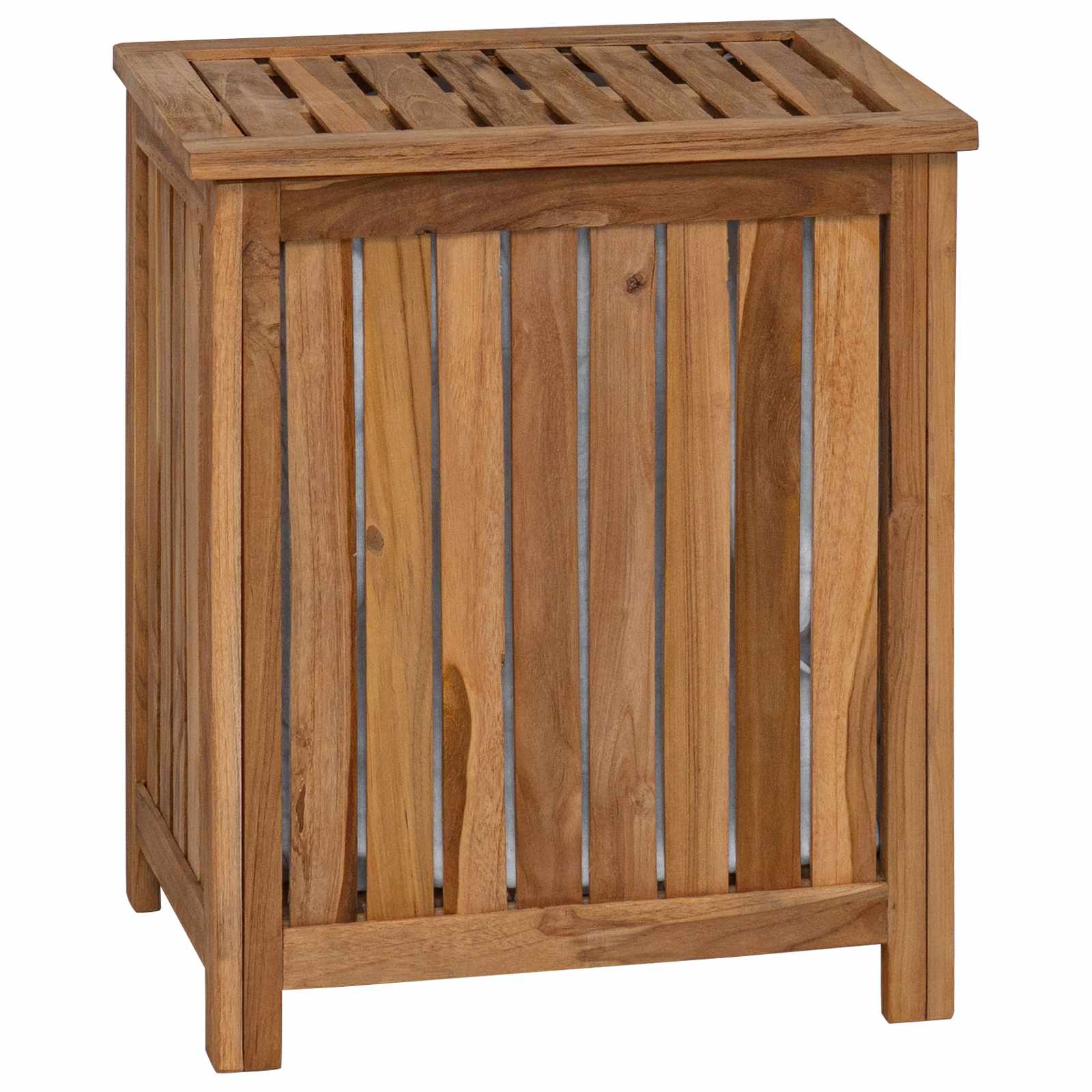 Καλάθι Πλυντηρίου Φυσικό 50 x 35 x 60 cm Στερεό Ξύλο Τίκ