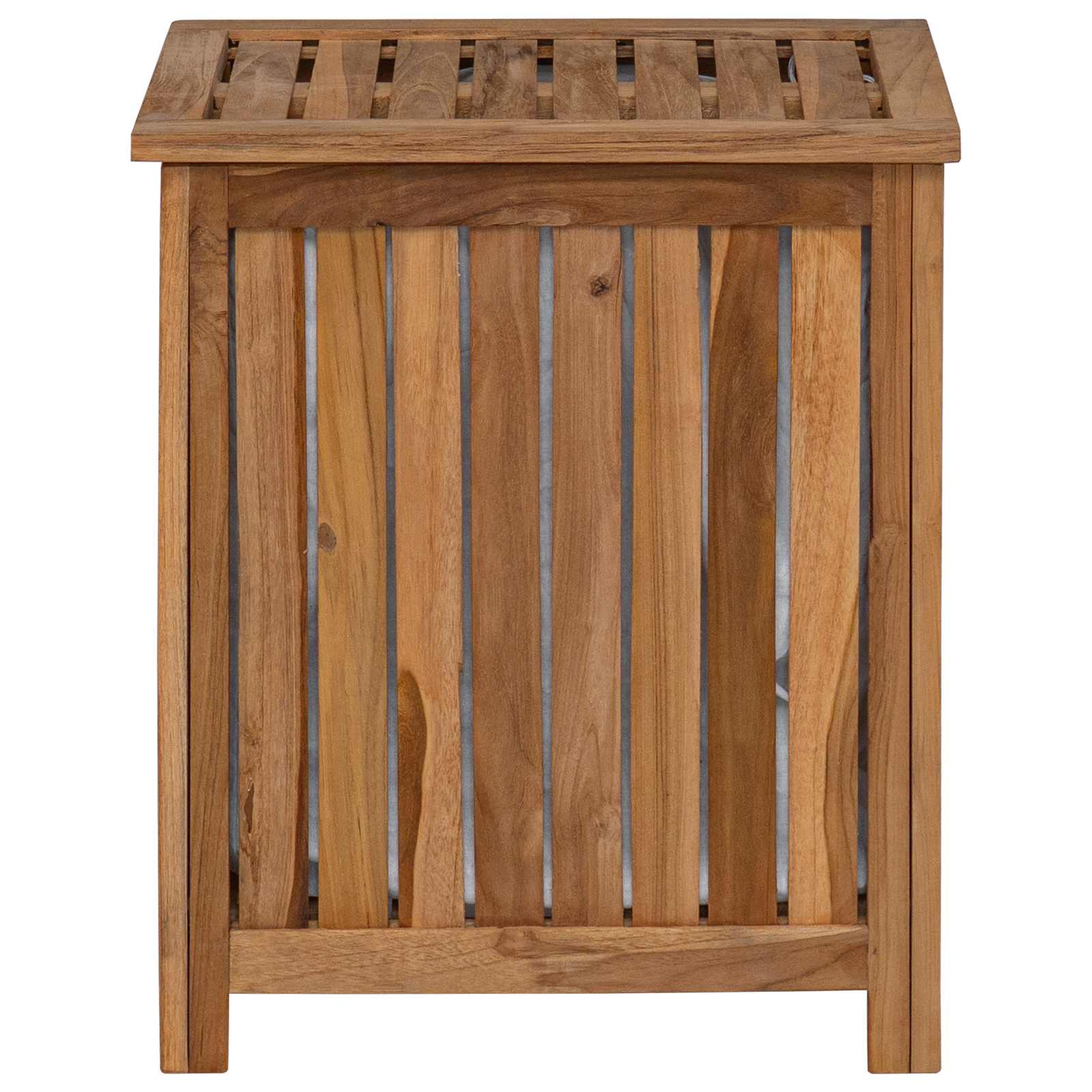 Καλάθι Πλυντηρίου Φυσικό 50 x 35 x 60 cm Στερεό Ξύλο Τίκ