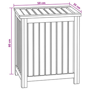 Καλάθι Πλυντηρίου Φυσικό 50 x 35 x 60 cm Στερεό Ξύλο Τίκ - Pakobazaar