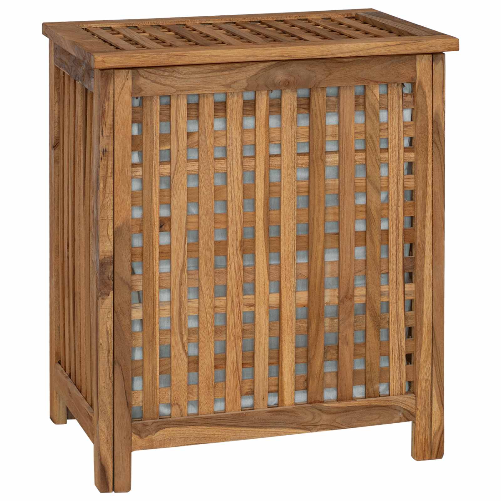 Καλάθι Πλυντηρίου Φυσικό 50 x 35 x 60 cm Στερεό Ξύλο Τίκ
