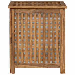 Καλάθι Πλυντηρίου Φυσικό 50 x 35 x 60 cm Στερεό Ξύλο Τίκ - Pakobazaar