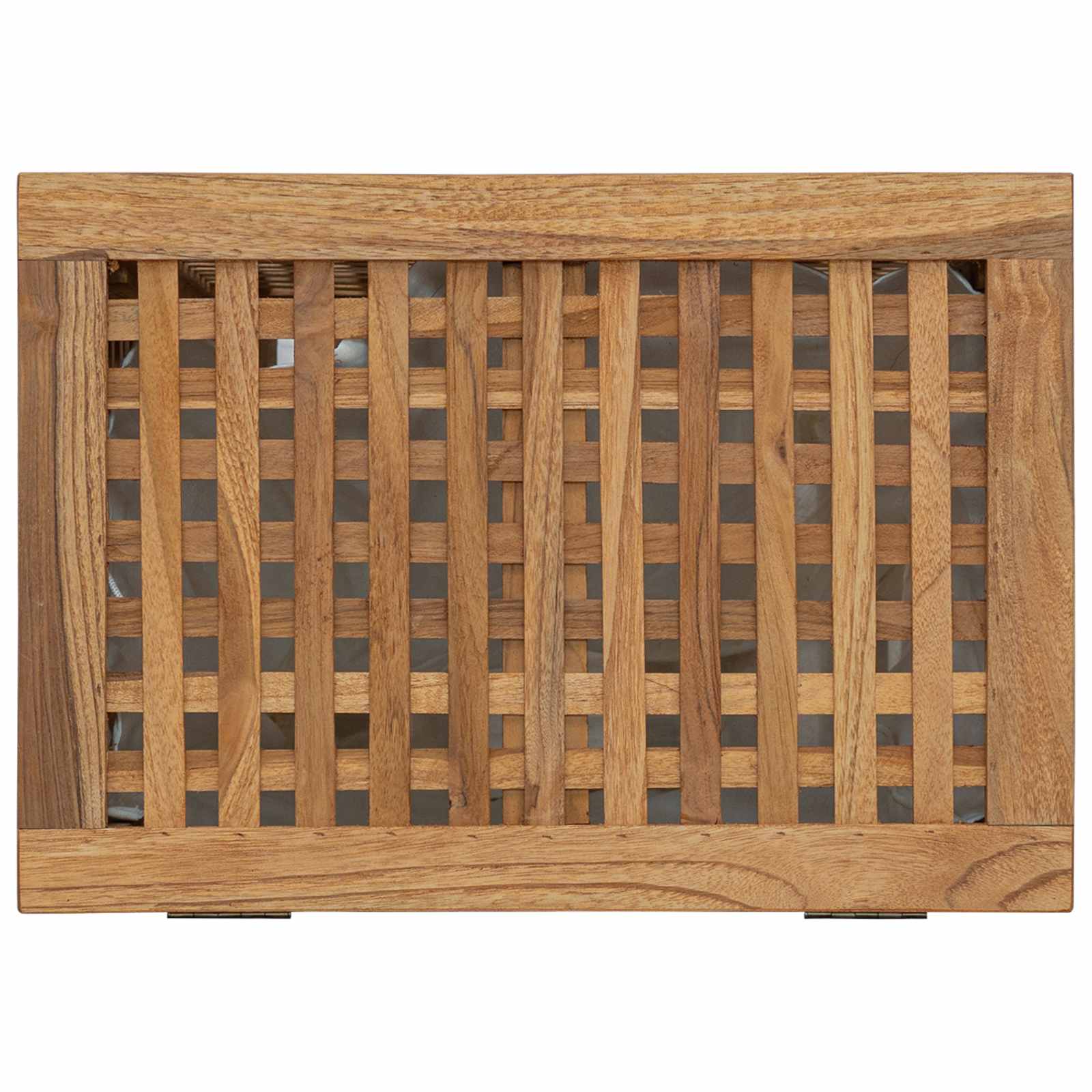 Καλάθι Πλυντηρίου Φυσικό 50 x 35 x 60 cm Στερεό Ξύλο Τίκ
