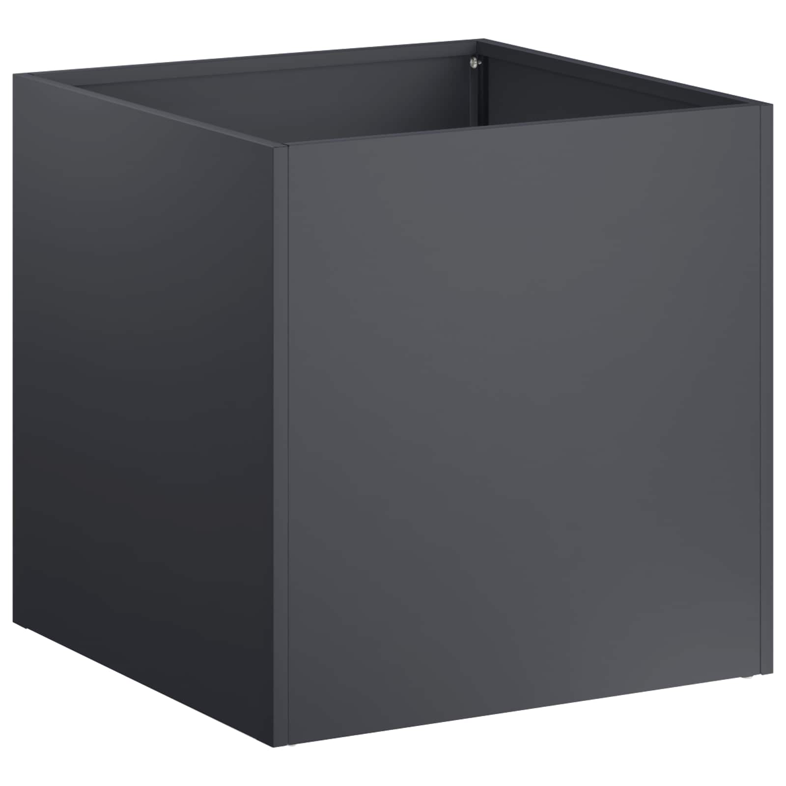 Γλάστρα Κήπου Ανθρακί 35 x 35 x 35 cm Ψυχρής έλασης χάλυβας - Pakobazaar