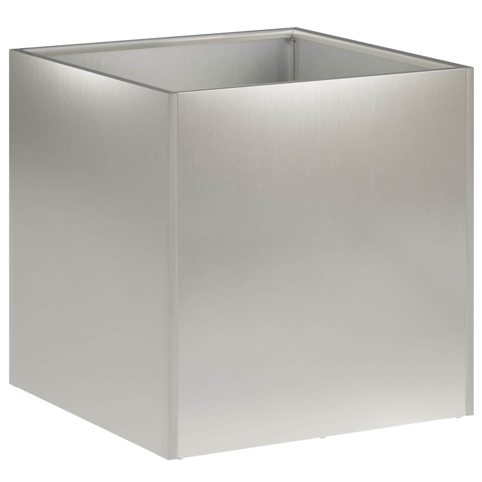 Γλάστρα Κήπου Ασημί 35 x 35 x 35 cm Ανοξείδωτο Ατσάλι - Pakobazaar