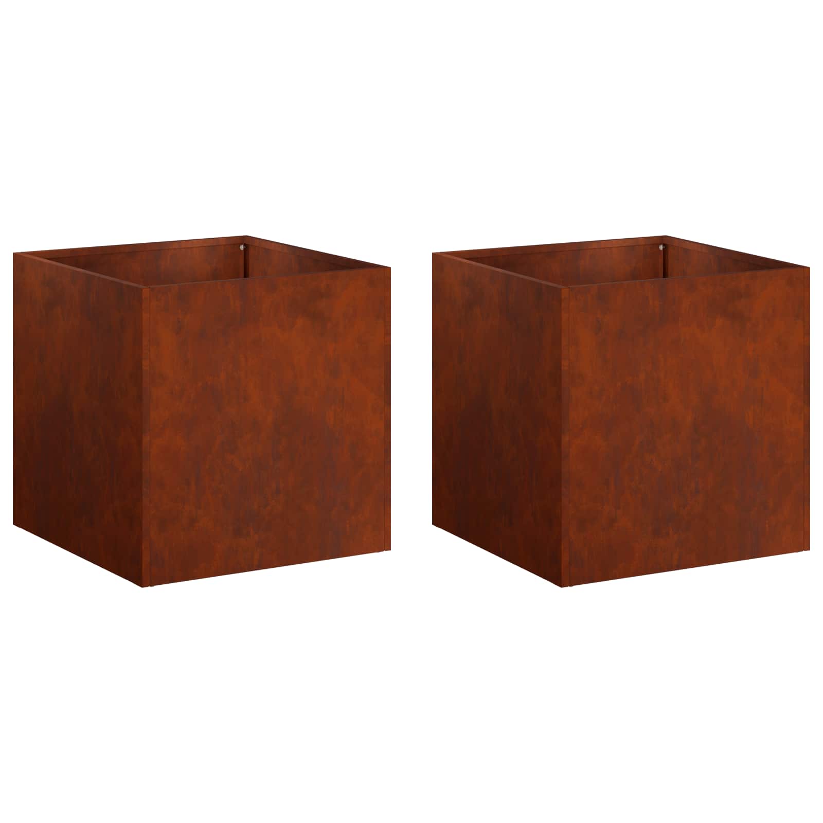 Γλάστρα Κήπου 2 τμχ. Σκ rusty 45 x 45 x 45 cm - Pakobazaar