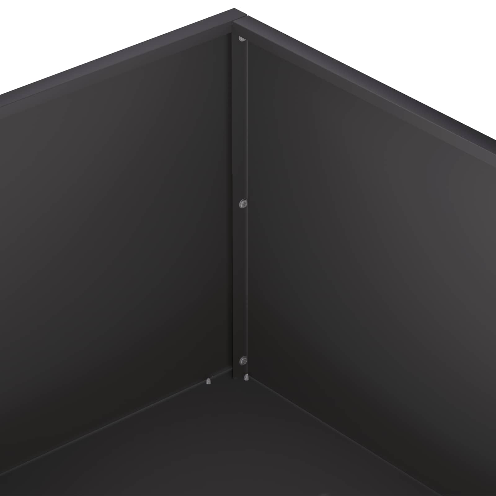 Γλάστρα Κήπου Μαύρο 40 x 40 x 20 cm Ψυχρής έλασης χάλυβας