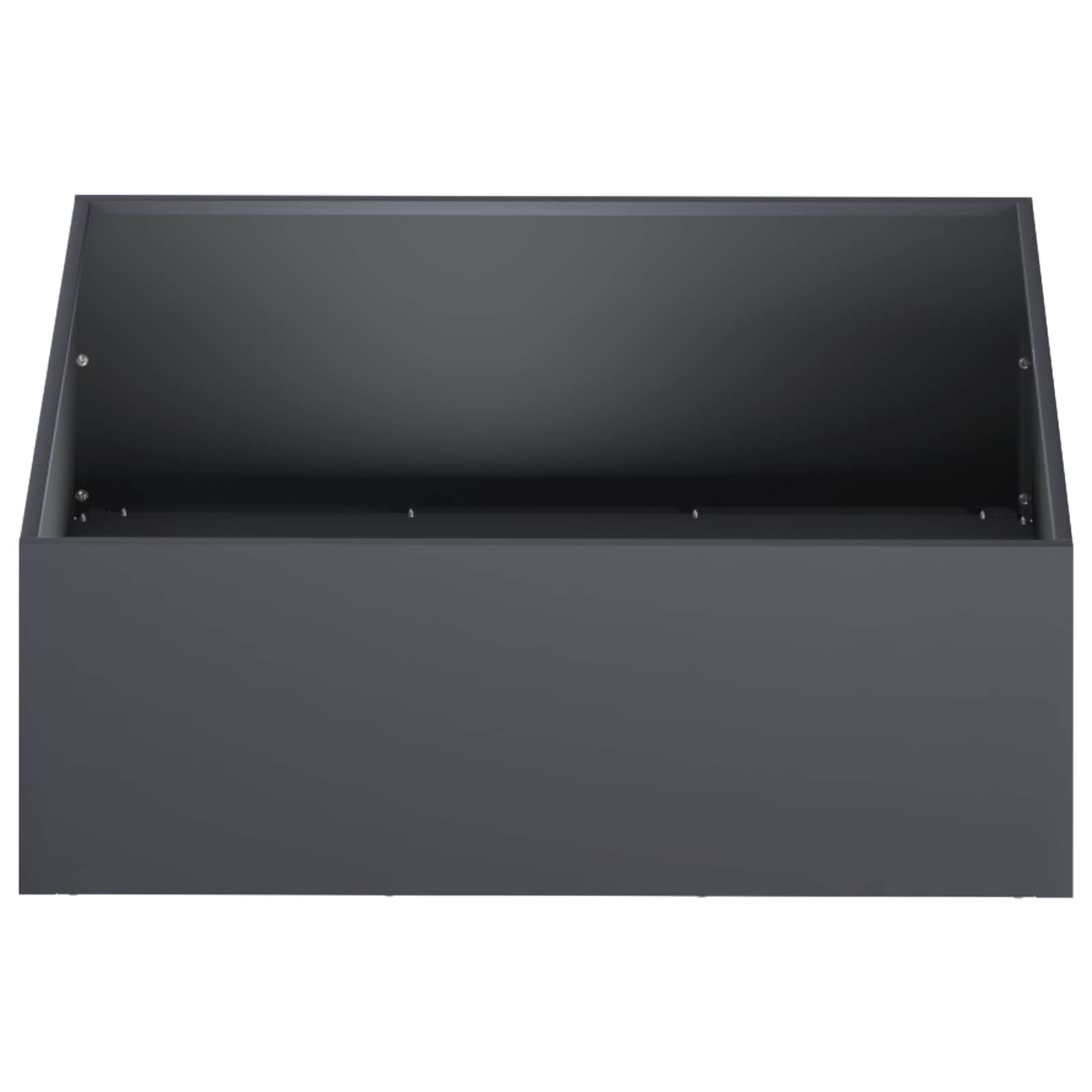Γλάστρα Κήπου Ανθρακί 40 x 40 x 20 cm Ψυχρής έλασης χάλυβας - Pakobazaar