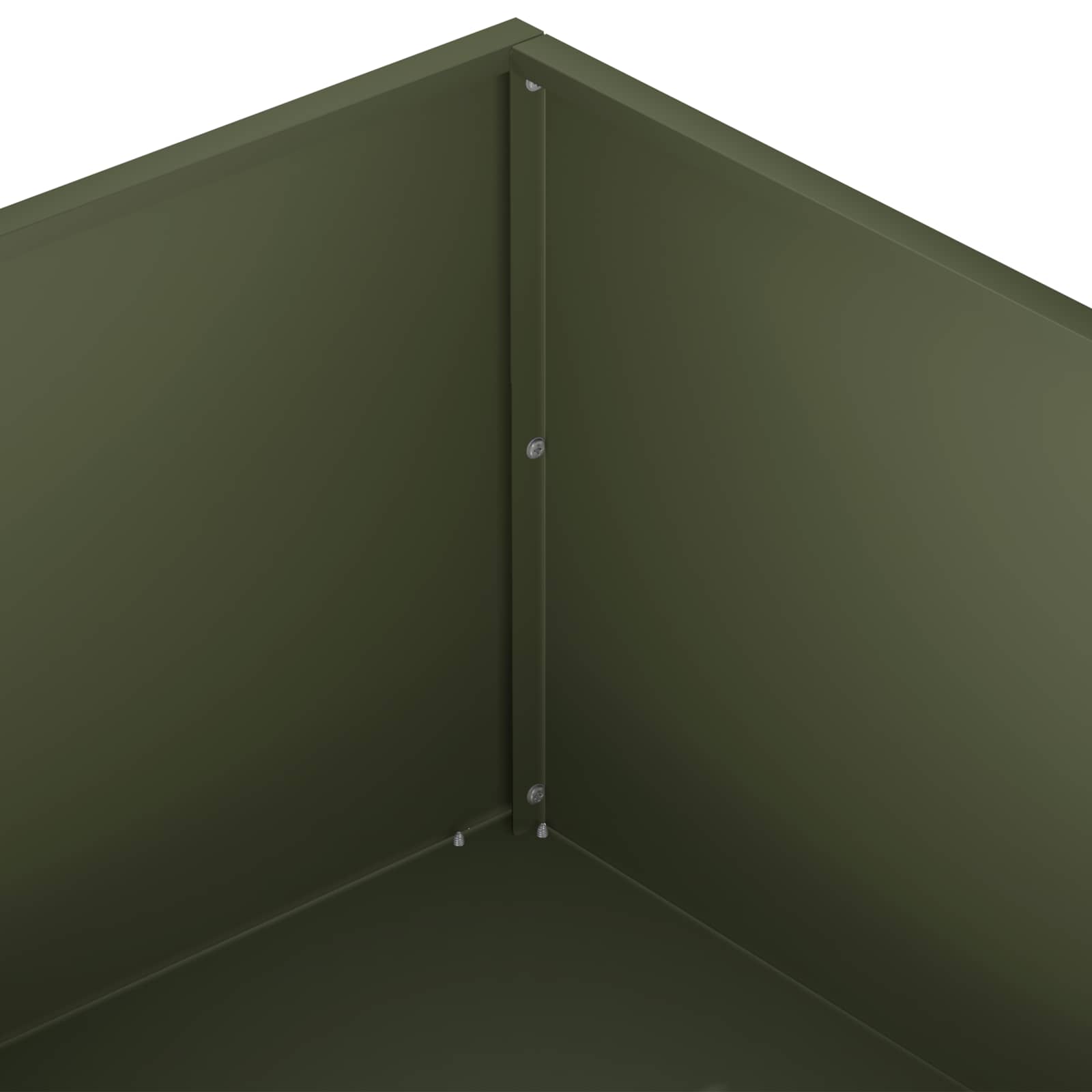 Γλάστρα Κήπου Λαδί 40 x 40 x 20 cm Ψυχρής έλασης χάλυβας - Pakobazaar