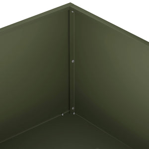 Γλάστρα Κήπου 2 τμχ. Λαδί 40 x 40 x 20 cm Ψυχρής έλασης χάλυβας
