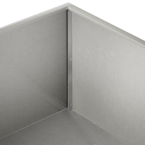 Γλάστρα Κήπου Ασημί 40 x 40 x 20 cm Ανοξείδωτο Ατσάλι