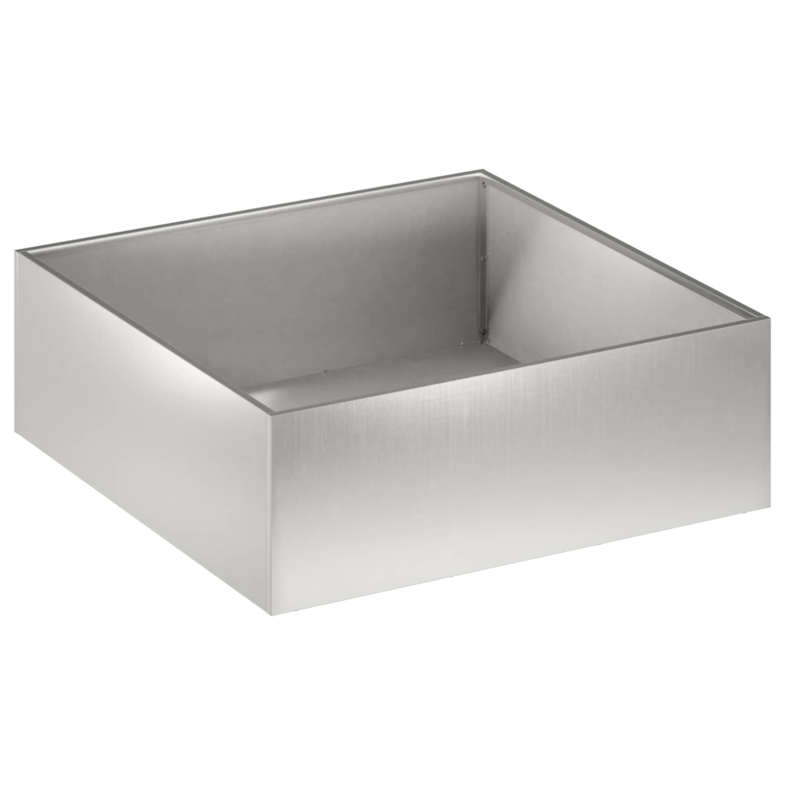 Γλάστρα Κήπου Ασημί 40 x 40 x 20 cm Ανοξείδωτο Ατσάλι