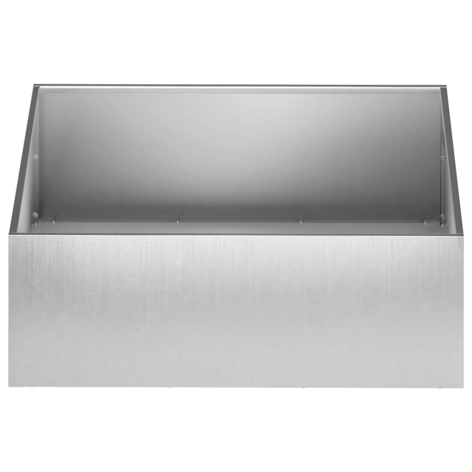 Γλάστρα Κήπου Ασημί 40 x 40 x 20 cm Ανοξείδωτο Ατσάλι
