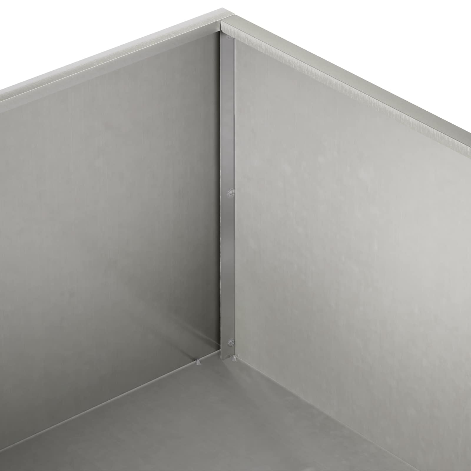 Γλάστρα Κήπου 2 τμχ. Ασημί 40 x 40 x 20 cm Ανοξείδωτο Ατσάλι - Pakobazaar