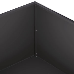 Γλάστρα Κήπου 2 τμχ. Μαύρο 60 x 60 x 20 εκ - Pakobazaar