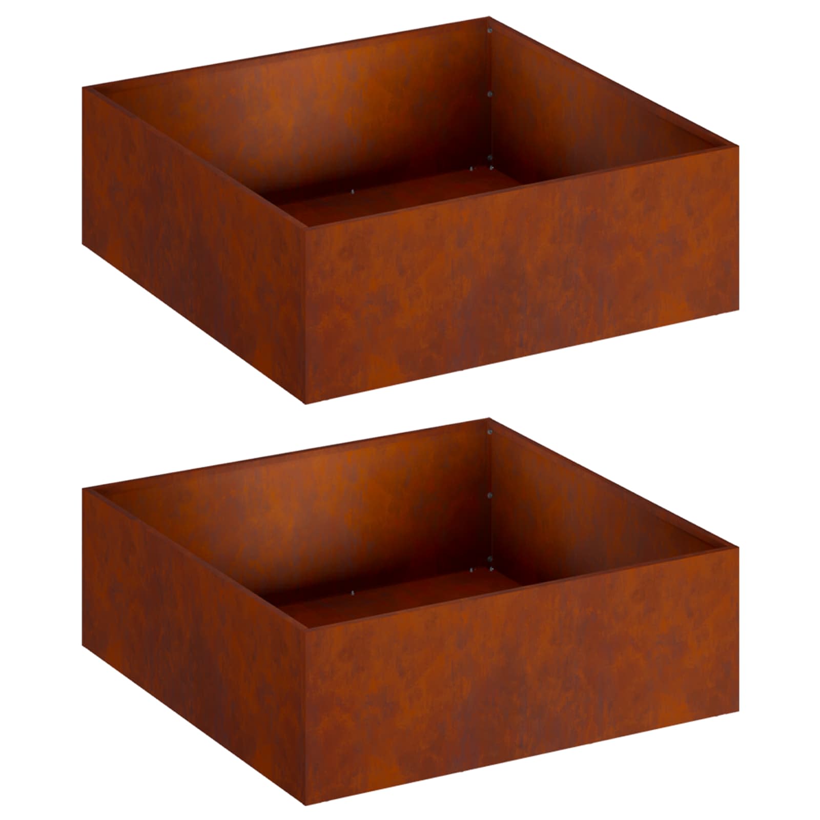 Γλάστρα Κήπου 2 τμχ. Σκ rusty 60 x 60 x 20 εκ - Pakobazaar