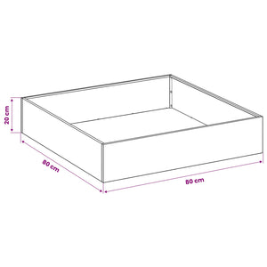 Γλάστρα Κήπου Ασημί 80 x 80 x 20 cm Ανοξείδωτο Ατσάλι - Pakobazaar