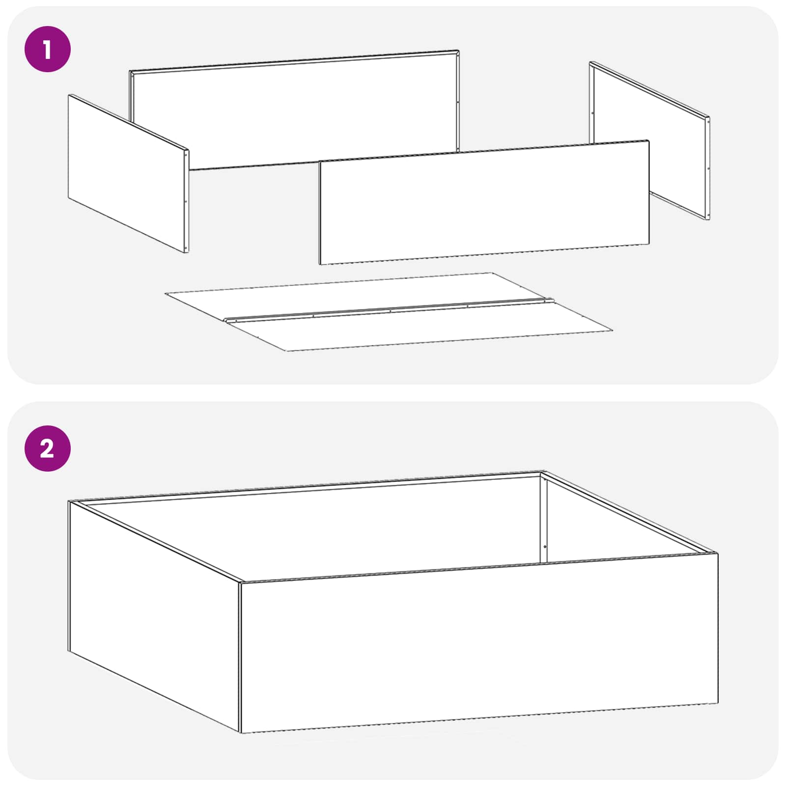 Γλάστρα Κήπου Μαύρο 100 x 100 x 20 cm Ψυχρής έλασης χάλυβας - Pakobazaar