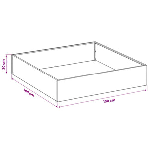 Γλάστρα Κήπου 2 τμχ. Λευκό 100 x 100 x 20 cm