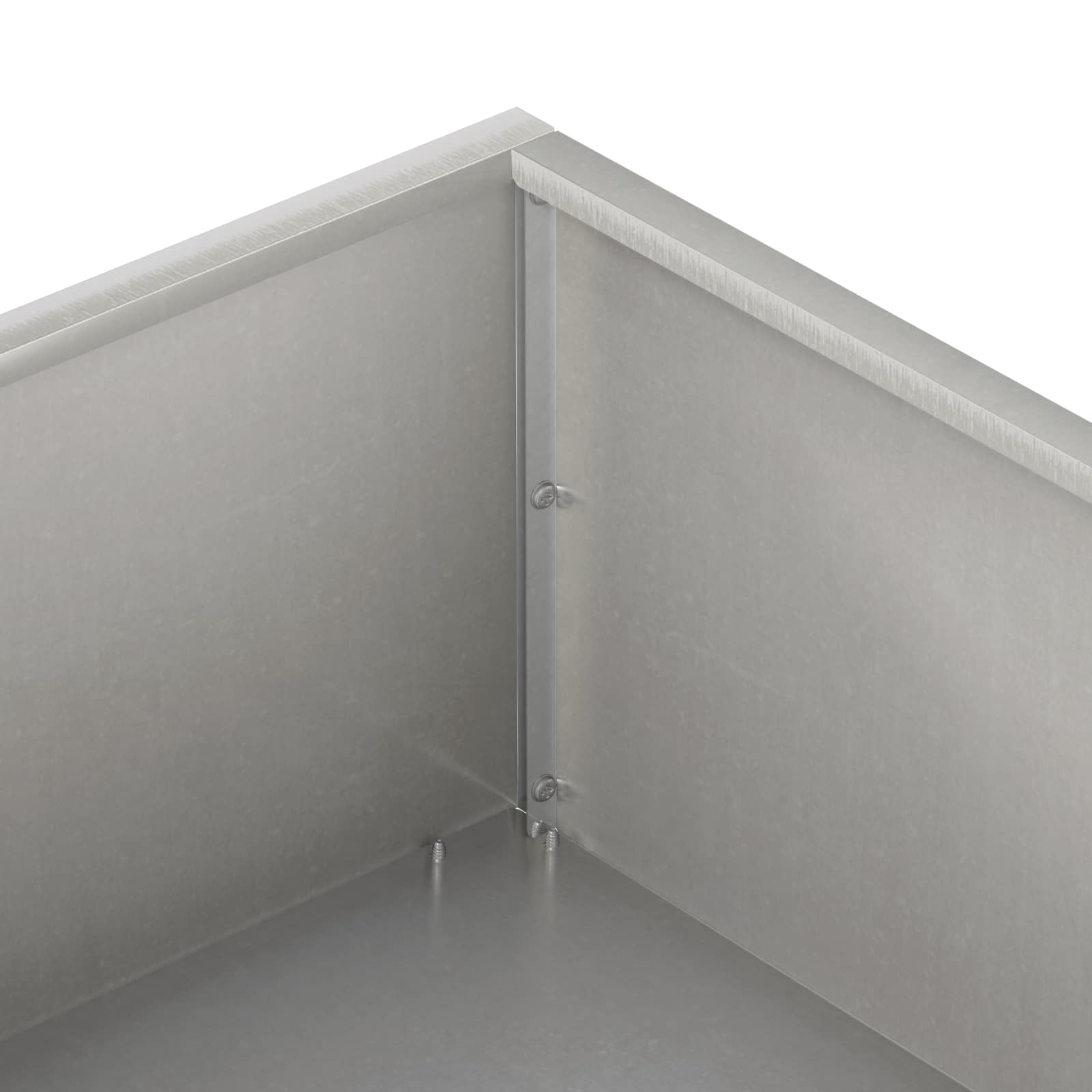 Γλάστρα Κήπου Ασημί 100 x 100 x 20 cm Ανοξείδωτο Ατσάλι