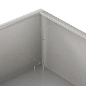 Γλάστρα Κήπου Ασημί 100 x 100 x 20 cm Ανοξείδωτο Ατσάλι