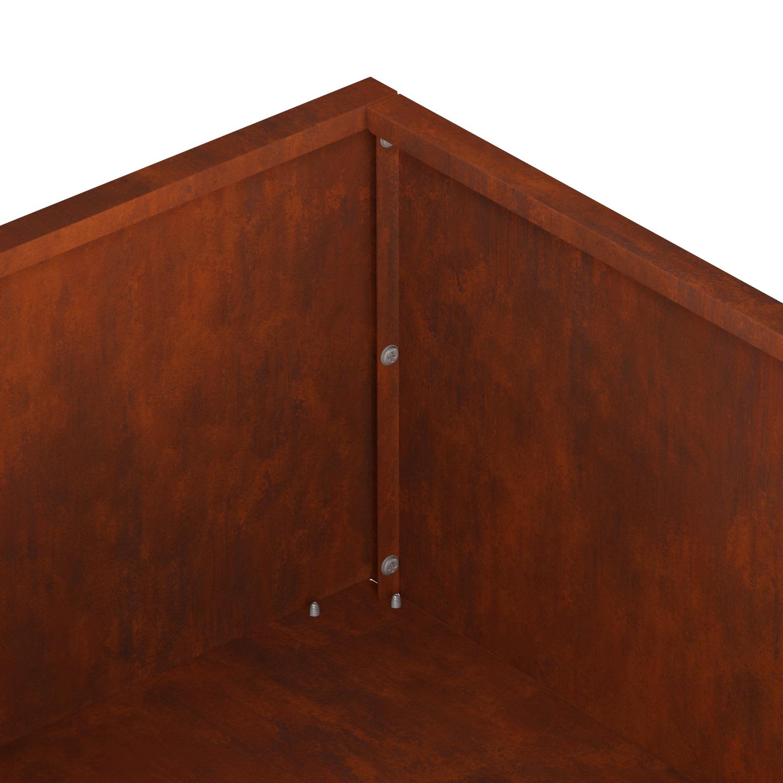 Γλάστρα Κήπου 2 τμχ. Σκ rusty 100 x 100 x 20 cm