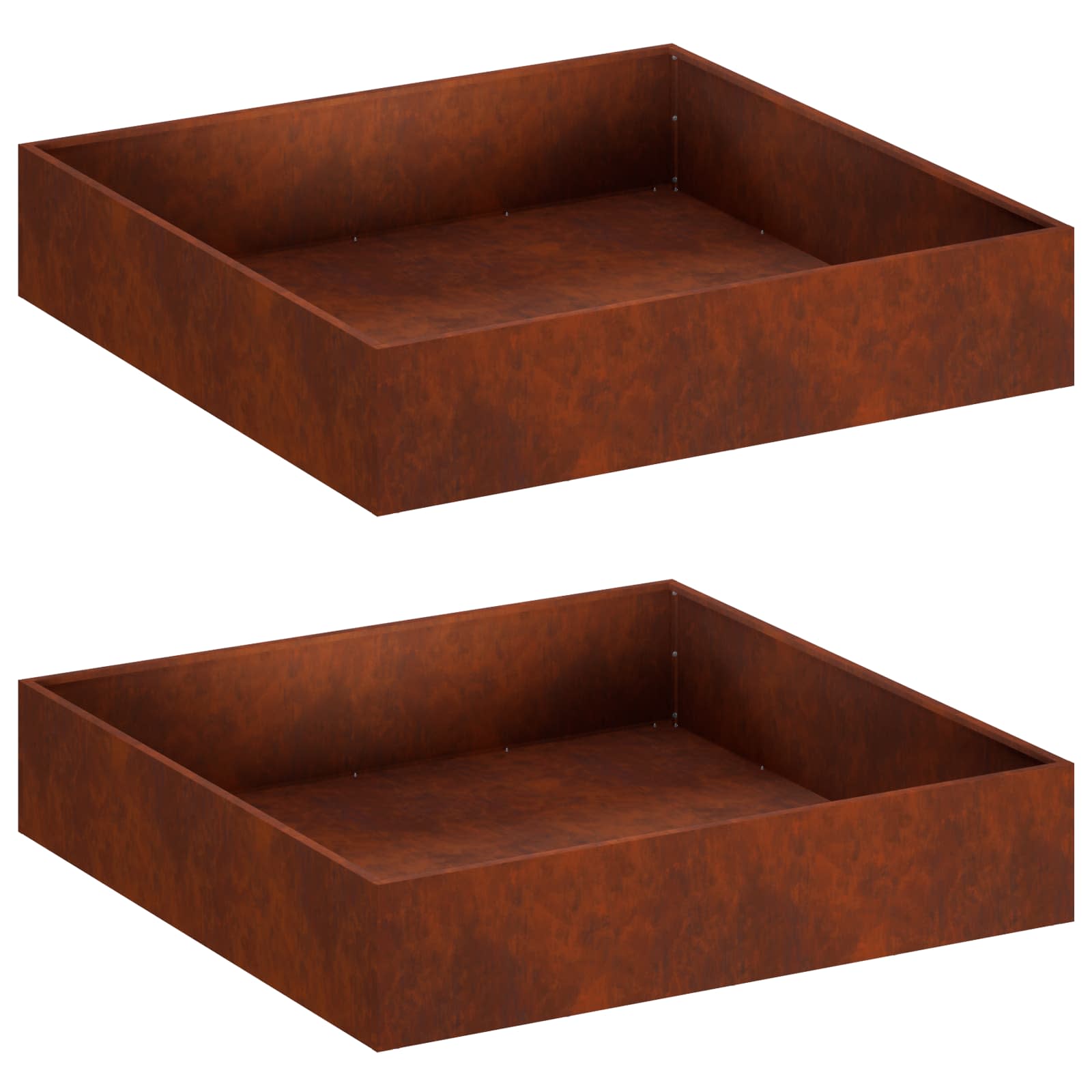 Γλάστρα Κήπου 2 τμχ. Σκ rusty 100 x 100 x 20 cm