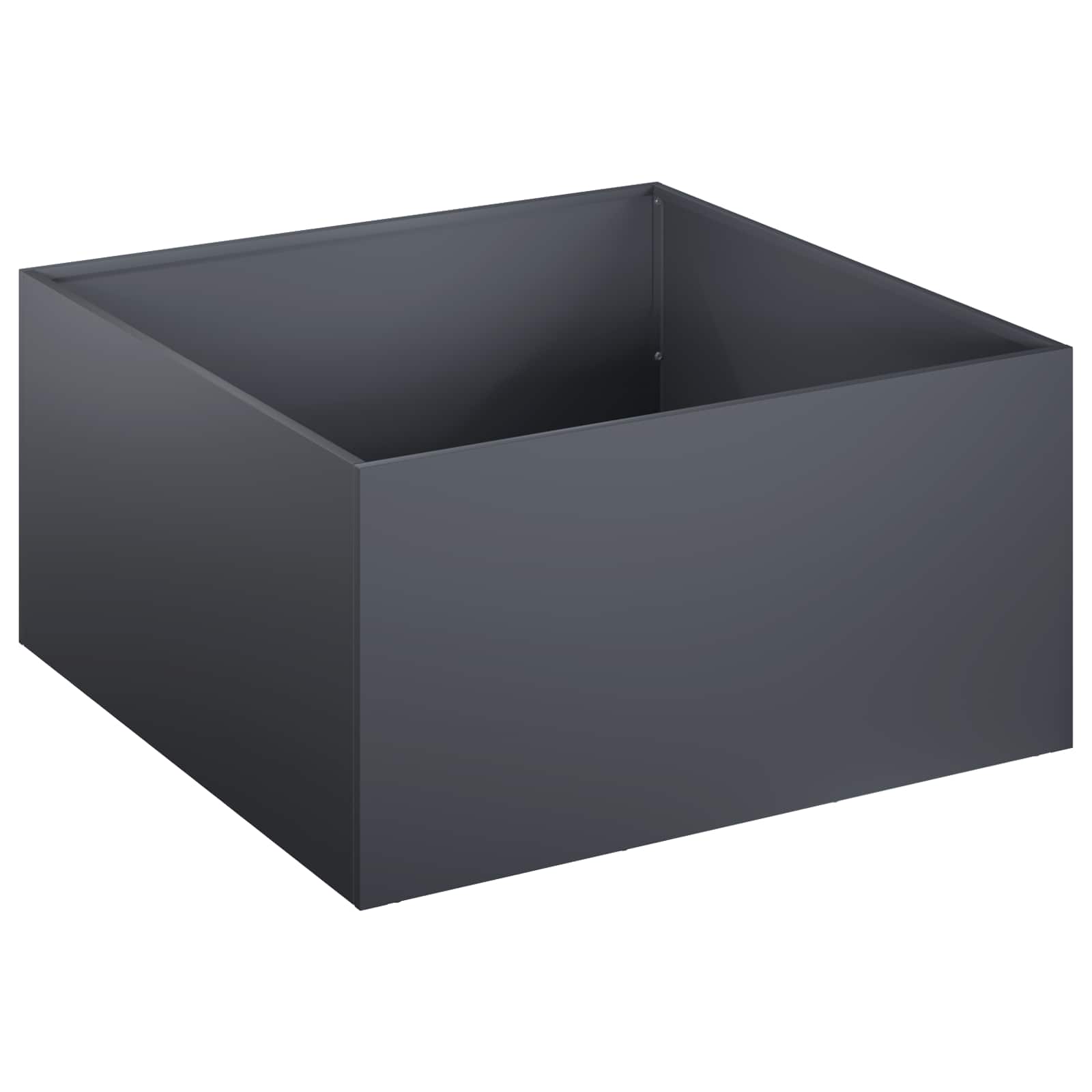 Γλάστρα Κήπου Ανθρακί 40 x 40 x 30 cm Ψυχρής έλασης χάλυβας