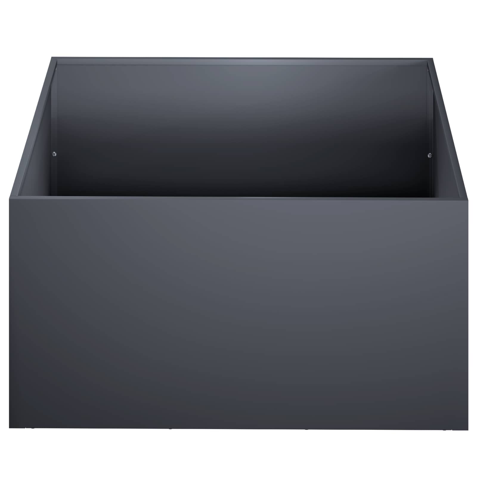 Γλάστρα Κήπου Ανθρακί 40 x 40 x 30 cm Ψυχρής έλασης χάλυβας