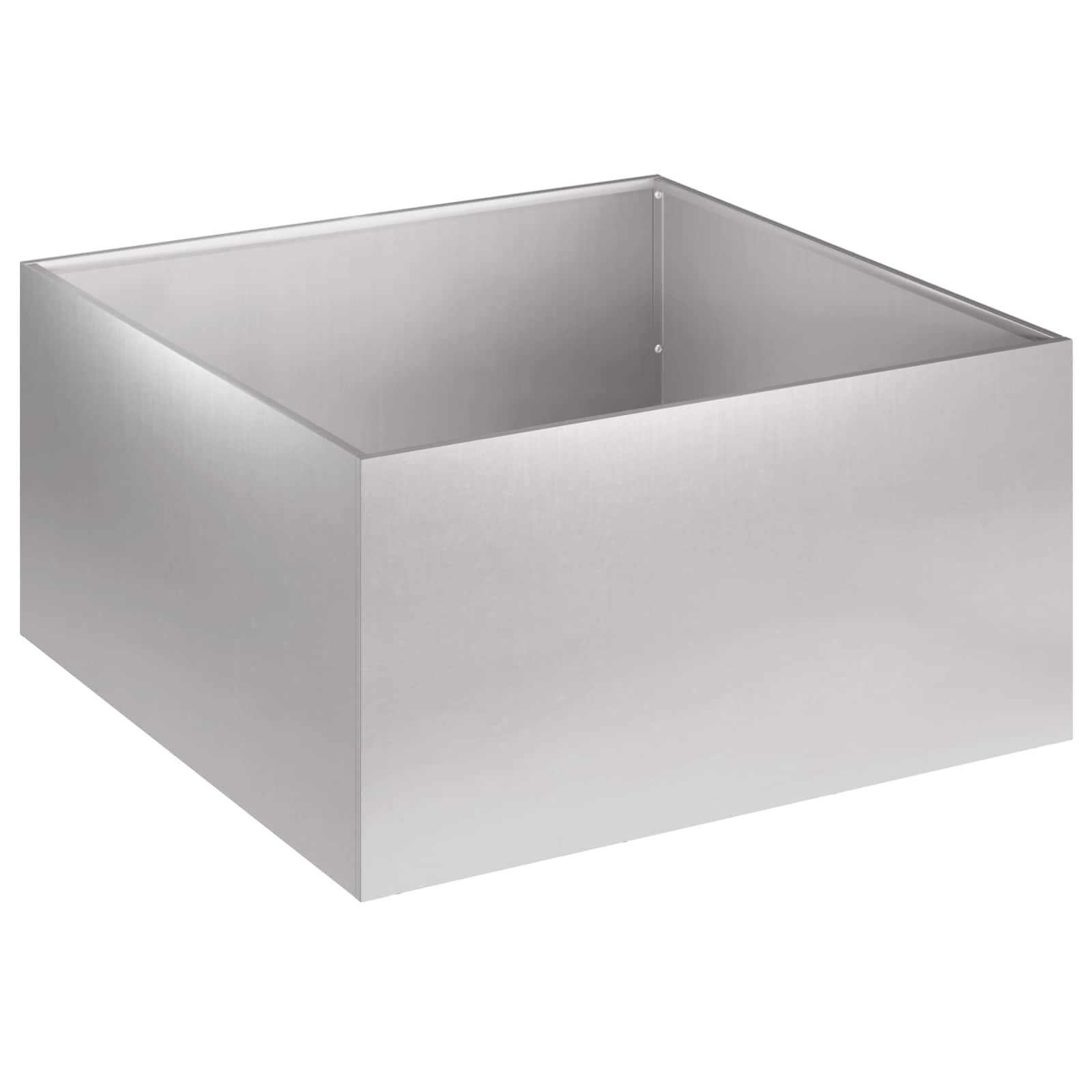 Γλάστρα Κήπου 2 τμχ. Ασημί 40 x 40 x 30 cm Ανοξείδωτο Ατσάλι