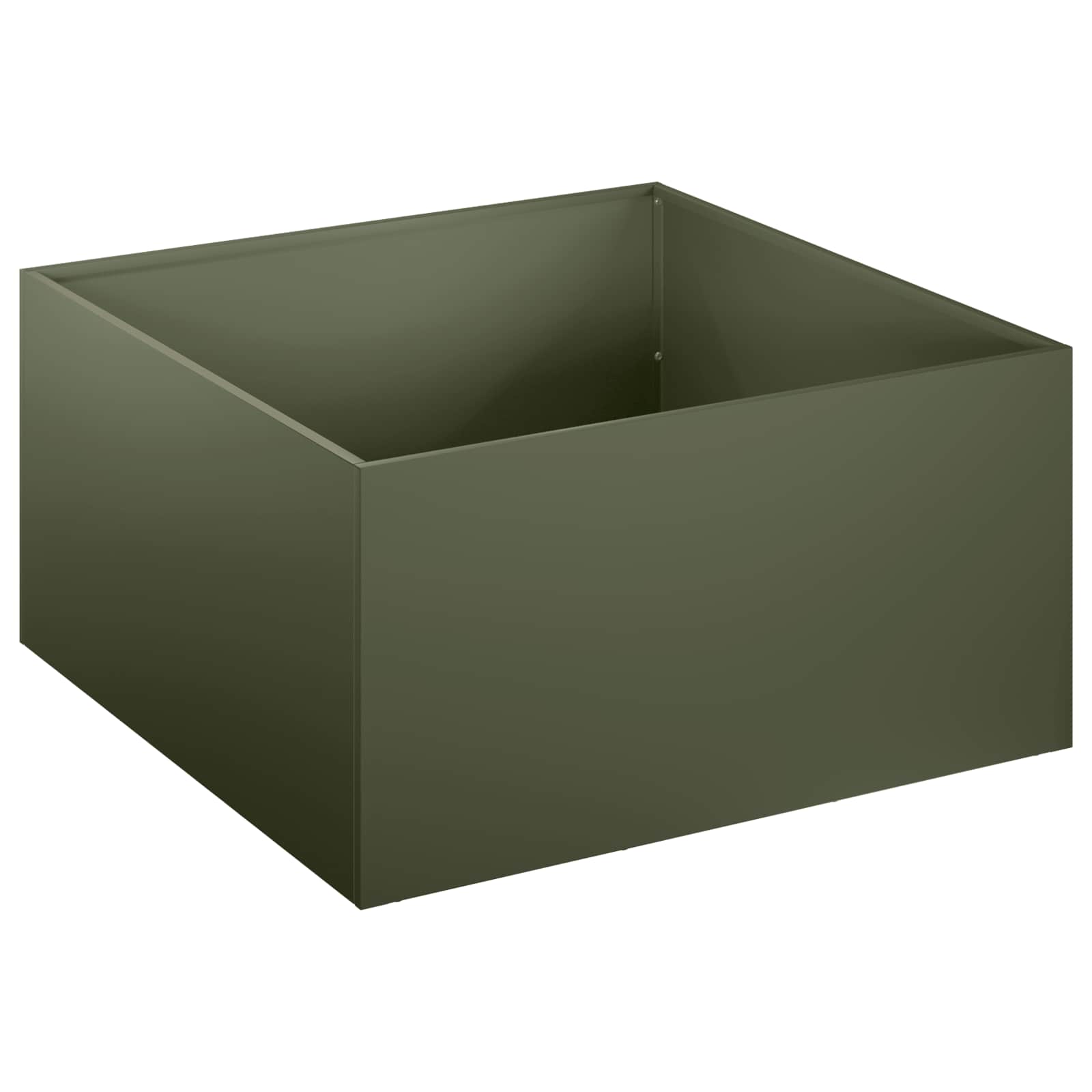 Γλάστρα Κήπου 2 τμχ. Λαδί 60 x 60 x 30 cm Ψυχρής έλασης χάλυβας - Pakobazaar