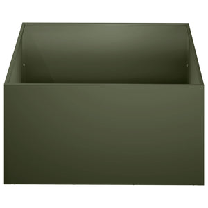 Γλάστρα Κήπου 2 τμχ. Λαδί 60 x 60 x 30 cm Ψυχρής έλασης χάλυβας - Pakobazaar