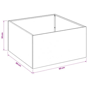 Γλάστρα Κήπου 2 τμχ. Λαδί 60 x 60 x 30 cm Ψυχρής έλασης χάλυβας - Pakobazaar