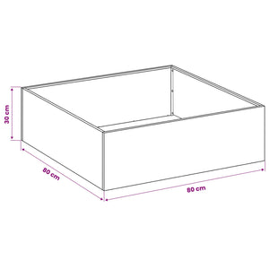 Γλάστρα Κήπου 2 τμχ. Μαύρο 80 x 80 x 30 cm - Pakobazaar