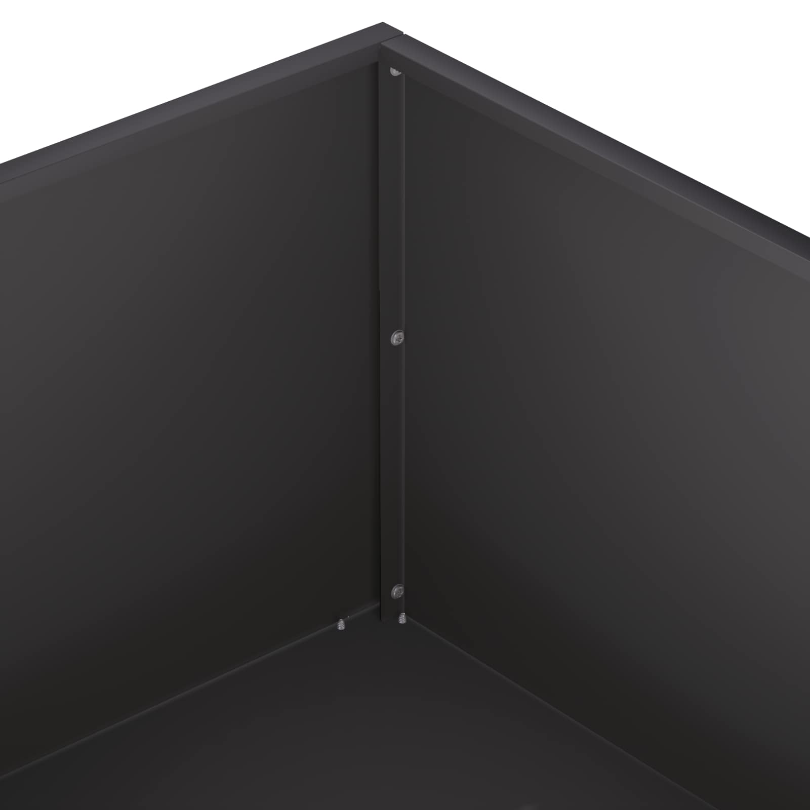 Γλάστρα Κήπου Μαύρο 100 x 100 x 30 cm Ψυχρής έλασης χάλυβας - Pakobazaar