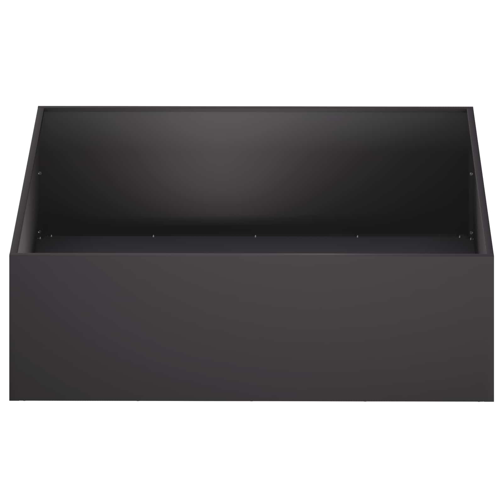 Γλάστρα Κήπου Μαύρο 100 x 100 x 30 cm Ψυχρής έλασης χάλυβας - Pakobazaar