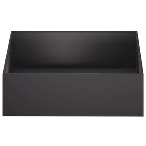 Γλάστρα Κήπου 2 τμχ. Μαύρο 100 x 100 x 30 cm - Pakobazaar