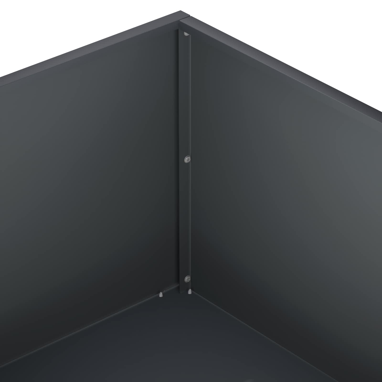 Γλάστρα Κήπου Ανθρακί 100 x 100 x 30 cm Ψυχρής έλασης χάλυβας - Pakobazaar